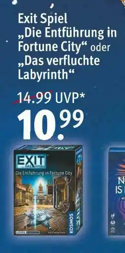 Rossmann Exit spiel „die entführung in fortune city“ oder „das verfluchte labyrinth“ Angebot