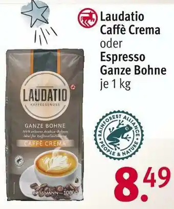 Rossmann Laudatio caffè crema oder espresso ganze bohne Angebot