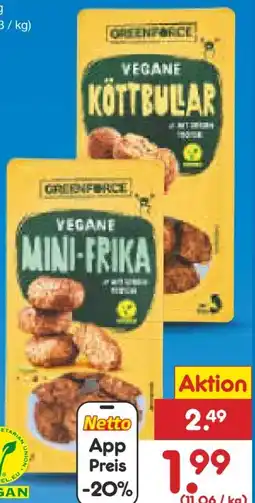 Netto Marken-Discount Greenforce Vegane Köttbullar Angebot
