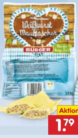 Netto Marken-Discount Bürger Weißwurst-Maultaschen Angebot
