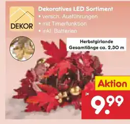Netto Marken-Discount Dekor LED Sortiment Angebot