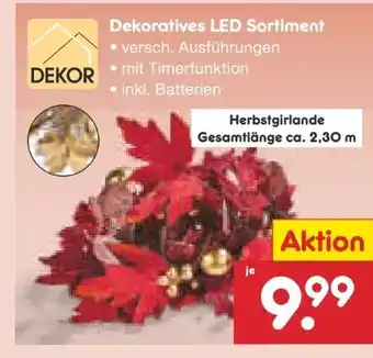 Netto Marken-Discount Dekor LED Sortiment Angebot