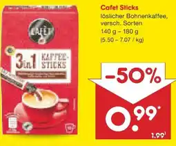 Netto Marken-Discount Cafèt Kaffee-Sticks 3in1 Angebot