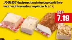Mix Markt POGREBOK Gesalzener Schweinebauchspeck mit Knoblauch/nach Hausmacher Angebot