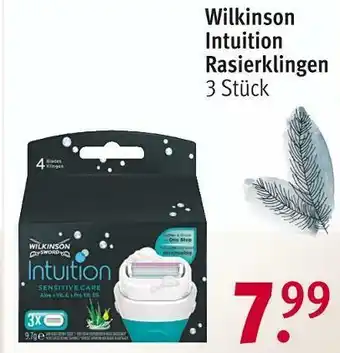 Rossmann Wilkinson intuition rasierklingen Angebot