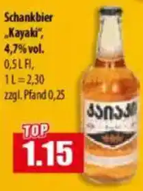 Mix Markt Schankbier „Kayaki" Angebot