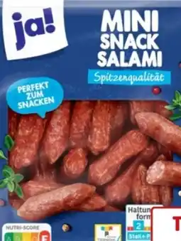 REWE Center ja! Mini Snack Salami Angebot