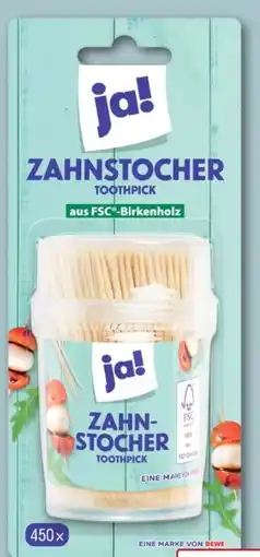 REWE Center ja! Zahnstocher Angebot
