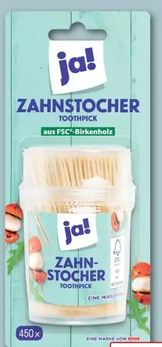 REWE Center ja! Zahnstocher Angebot