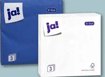 REWE ja! Servietten Angebot
