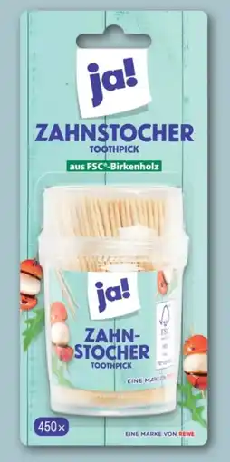 REWE ja! Zahnstocher Angebot