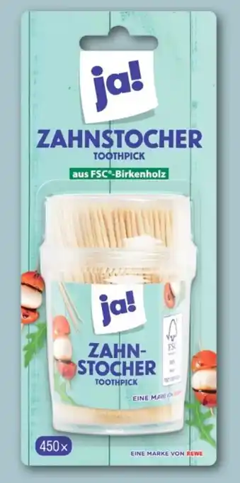 REWE ja! Zahnstocher Angebot