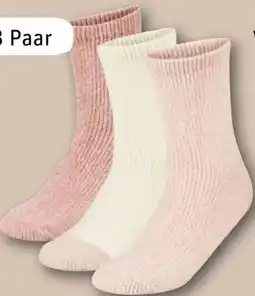 REWE Vivess Damen Chenille Kuschelsocken 3 Paar Angebot