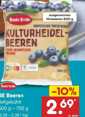 Netto Marken-Discount Beste Ernte Kulturheidelbeeren tiefgekühlt Angebot
