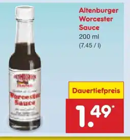 Netto Marken-Discount Altenburger Senf & Feinkost Worcester Sauce Angebot