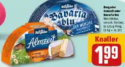 REWE Bergader Almzeit oder Bavaria blu Angebot