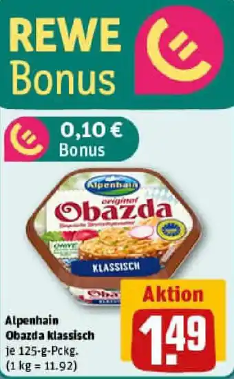 REWE Alpenhain Obazda klassisch Angebot