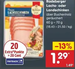Netto Marken-Discount Radeberger Fleischwaren Lachsschinken Angebot