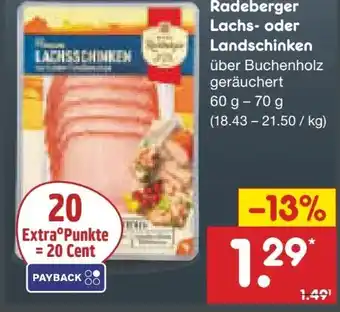 Netto Marken-Discount Radeberger Fleischwaren Lachsschinken Angebot