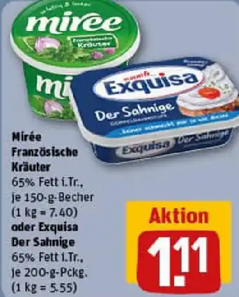 REWE Mirée Französische Kräuter oder Exquisa Der Sahnige Angebot