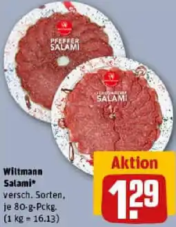 REWE Wiltmann Salami Angebot