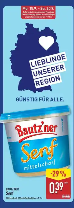 Aldi Nord Bautz'ner senf mittelscharf Angebot