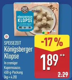 Aldi Nord Speisezeit königsberger klopse Angebot