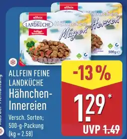 Aldi Nord Allfein feine landküche hähnchen-innereien Angebot