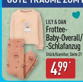 Aldi Nord Lily & dan frottee-baby-overall/-schlafanzug Angebot