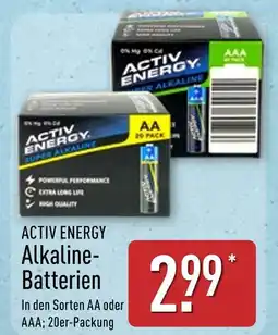 Aldi Nord Activ energy alkaline-batterien aa Angebot