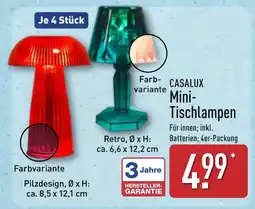 Aldi Nord Casalux mini-tischlampen pilzdesign Angebot