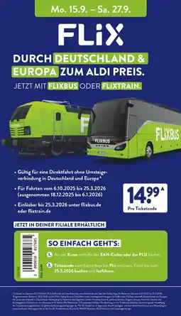 Aldi Nord Tickets Angebot