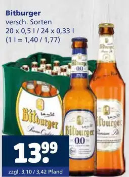 Getränkewelt Bitburger versch. sorten Angebot