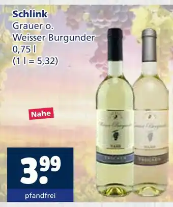 Getränkewelt Schlink grauer burgunder Angebot