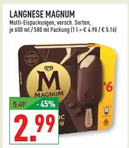 Marktkauf Langnese magnum multi-eispackungen Angebot