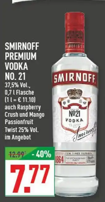 Marktkauf Smirnoff premium vodka no. 21 Angebot