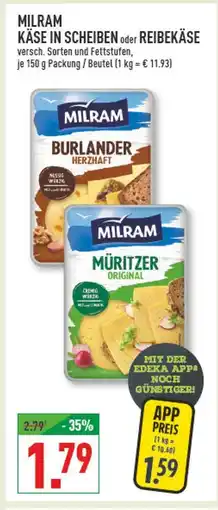 Marktkauf Milram käse in scheiben burlander herzhaft Angebot