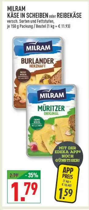 Marktkauf Milram käse in scheiben burlander herzhaft Angebot