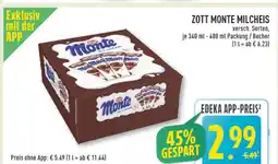 Marktkauf Zott monte milcheis Angebot