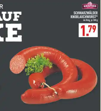 Marktkauf Kramer schwarzwälder knoblauchwurst Angebot