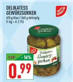 Marktkauf Gut & günstig delikatess gewürzgurken Angebot