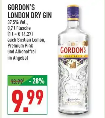 Marktkauf Gordon's london dry gin Angebot