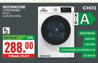 Marktkauf Chiq waschmaschine pfl80141m3xwga Angebot