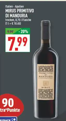 Marktkauf Mirus primitivo di manduria Angebot