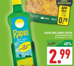 Marktkauf Rapso 100% reines rapsöl Angebot