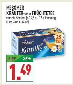 Marktkauf Meßmer kräuter- oder früchtetee Angebot