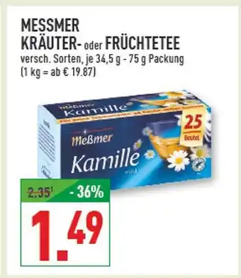 Marktkauf Meßmer kräuter- oder früchtetee Angebot