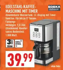Marktkauf Edeka zuhause edelstahl-kaffeemaschine mit timer Angebot