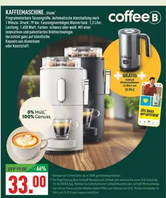 Marktkauf Coffee b kaffeemaschine globe Angebot