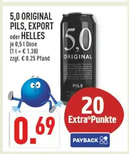 Marktkauf 5,0 original pils, export oder helles Angebot